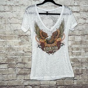 Harley Davidson T Shirt Red River Rally